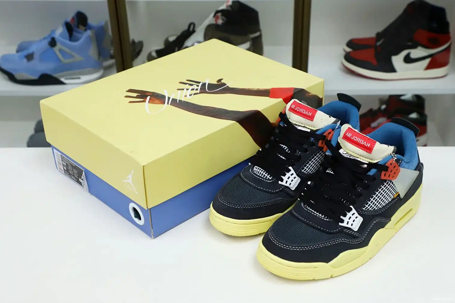 Kimikick UNION 4 'OFF AIR JORDAN NOIR' RETRO X LA 0614